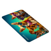 Magnet Flexible Nom personnalisé Chiens amusants (Côté Droit)