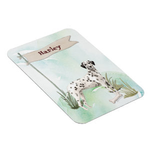Magnet Flexible Nom personnalisé Dalmatien animal de compagnie Chi