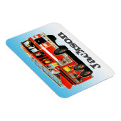 Magnet Flexible Nom personnalisé de l'enfant Fire Truck Party (Côté Droit)