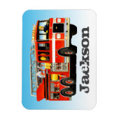 Magnet Flexible Nom personnalisé de l'enfant Fire Truck Party (Vertical)
