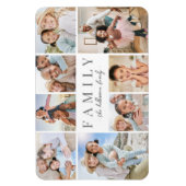 Magnet Flexible Nom personnalisé Famille Photo Collage (Vertical)