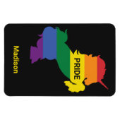 Magnet Flexible Nom personnalisé Gay Unicorn (Horizontal)