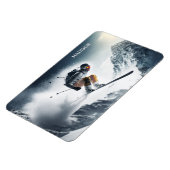 Magnet Flexible Nom personnalisé Skier de montagne (Côté Gauche)