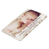 Magnet Flexible Nom photo moderne Birth Stat Nouveau-né Fille (Côté Gauche)