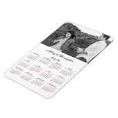 Magnet Flexible Noms photos personnalisés Calendrier 2026 (Côté Gauche)