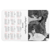 Magnet Flexible Noms photos personnalisés Calendrier 2026 (Horizontal)