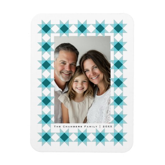 Magnet Flexible Nordique Star Frame Blue Aqua (Vertical)