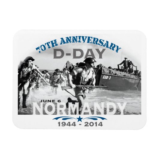 Magnet Flexible Normandie 70e anniversaire du jour J (Horizontal)