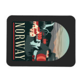 Magnet Flexible Norvège Paysage Vintage (Horizontal)
