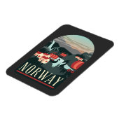 Magnet Flexible Norvège Paysage Vintage (Côté Gauche)