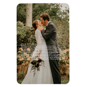 Magnet Flexible Nos paroles de chansons Mariages Photo