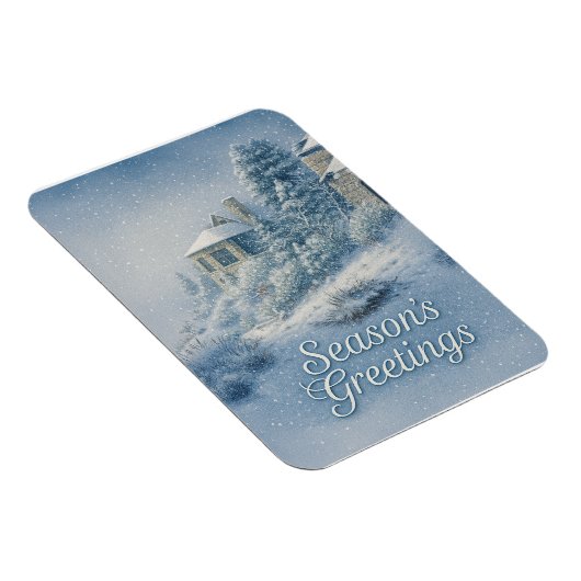 Magnet Flexible Nostalgic North Rim Lodge Winter Scenery (Côté Droit)