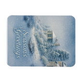 Magnet Flexible Nostalgic North Rim Lodge Winter Scenery (Horizontal)