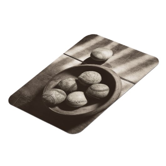 Magnet Flexible Nostalgie du baseball - Baseballs (Côté Gauche)