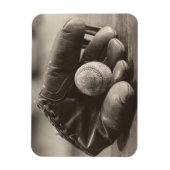Magnet Flexible Nostalgie du baseball - Mitt et Baseball (Vertical)
