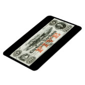 Magnet Flexible Note de cinq dollars de New Haven 1855 (Côté Gauche)