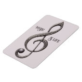 Magnet Flexible Note de clic musicale de texte personnalisé (Côté Gauche)