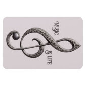 Magnet Flexible Note de clic musicale de texte personnalisé (Horizontal)