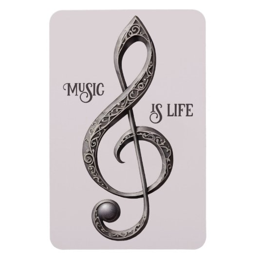 Magnet Flexible Note de clic musicale de texte personnalisé (Vertical)