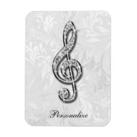 Note musicale Diamond personnalisée Floral Damask