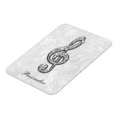 Magnet Flexible Note musicale Diamond personnalisée Floral Damask (Côté Gauche)