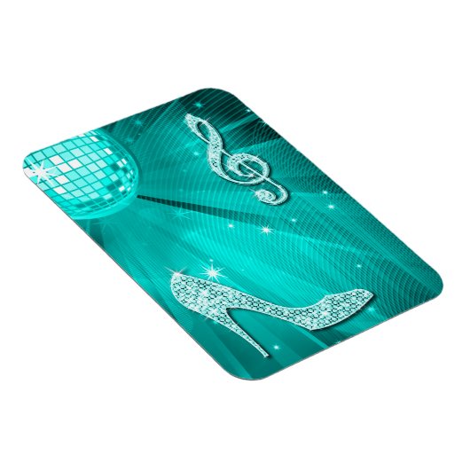 Magnet Flexible Note musicale Turquoise et talon Stiletto (Côté Droit)