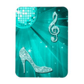 Magnet Flexible Note musicale Turquoise et talon Stiletto (Vertical)