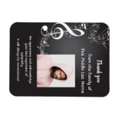 Magnet Flexible Notes de musique Merci Memorial arrière - plan (Horizontal)