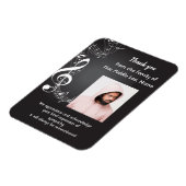 Magnet Flexible Notes de musique Merci Memorial arrière - plan (Côté Gauche)