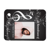 Magnet Flexible Notes musicales des Invitations du service commémo (Horizontal)