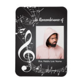 Magnet Flexible Notes musicales des Invitations du service commémo (Vertical)