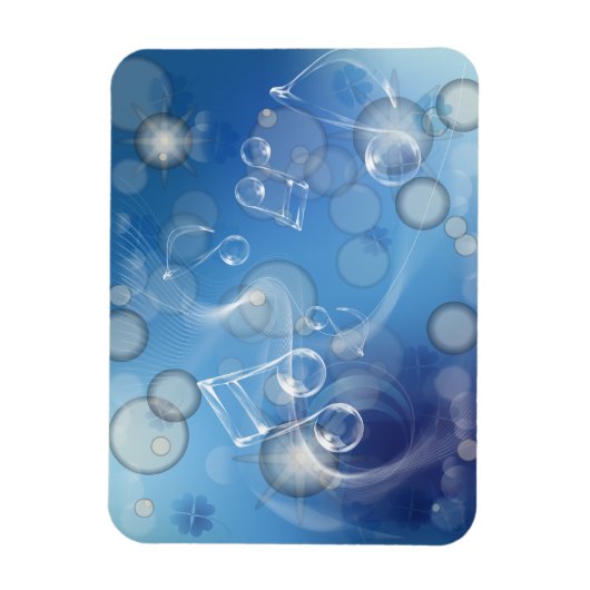 Magnet Flexible Notes musicales en verre d'Imaginaire (Vertical)
