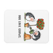Magnet Flexible Notre amour pousse des hérissons (Horizontal)
