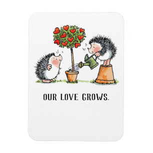 Magnet Flexible Notre amour pousse des hérissons