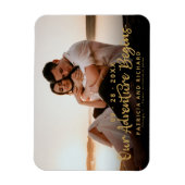 Magnet Flexible Notre Aventure Commence À Enregistrer La Date Phot (Vertical)