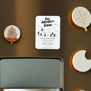 Magnet Flexible Notre Aventure Commence Le Mariage Forestier Écono