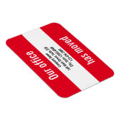 Magnet Flexible Notre Bureau A Déménagé Red White Moving Faire-par (Côté Droit)