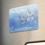 Magnet Flexible Notre Cabine Stateroom Cruse Door marqueur requin<br><div class="desc">Cette conception peut être personnalisée dans la zone fournie en modifiant la photo et/ou le texte. Vous pouvez également le customiser en cliquant sur Personnaliser ce Modèle, puis en choisissant l'option cliquer pour customiser et supprimer ou modifier la couleur de l'arrière - plan, ajouter du texte, modifier la couleur ou...</div>