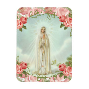 Magnet Flexible Notre-Dame de Fatima Roses roses roses