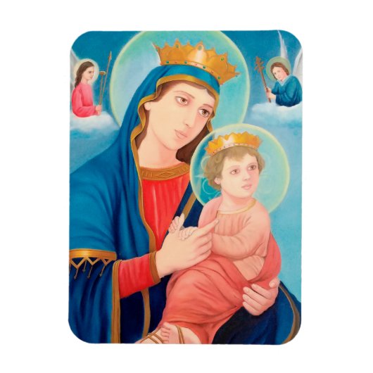 Magnet Flexible Notre-Dame de Perpétuel aide catholique (Vertical)