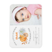 Magnet Flexible Notre petit Citrouille 1er anniversaire Floral Fal (Vertical)