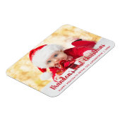 Magnet Flexible Notre premier Magnat photo de Noël Rouge Script (Côté Gauche)