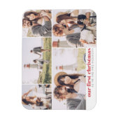 Magnet Flexible Notre premier Noël photo moderne Collage Noël (Vertical)