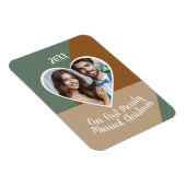 Magnet Flexible Notre première photo personnalisée de Noël mariée (Côté Droit)