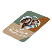 Magnet Flexible Notre première photo personnalisée de Noël mariée (Côté Gauche)