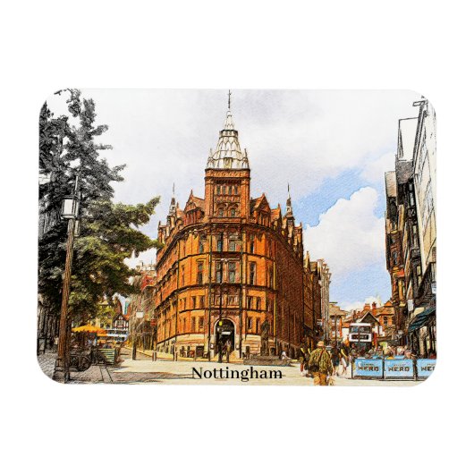 Magnet Flexible Nottingham Angleterre (Horizontal)