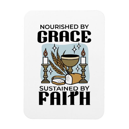 Magnet Flexible Nourished by Grace, Sustained by Faith Design (Vertical)
