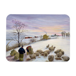 Magnet Flexible Nourrir des moutons en hiver