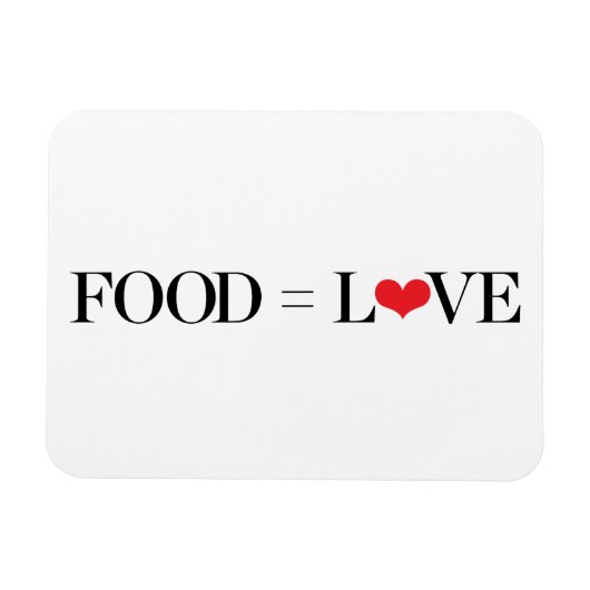 Magnet Flexible Nourriture = Amour (Horizontal)