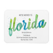 Magnet Flexible Nous avons déménagé la main écrite Aquarelle Flori (Horizontal)